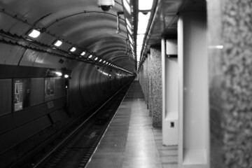 Public transportation train subway tunnel 