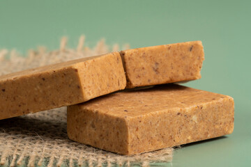 Peanut candy on a green background, eat in June Parties
