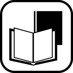 Library books vector icon isolated. Literature logo
