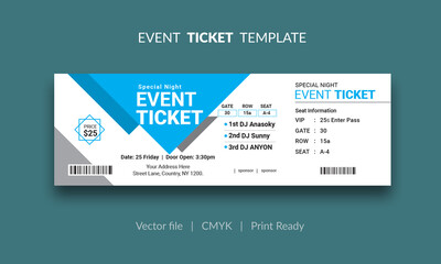 Event Ticket Vector Template 61