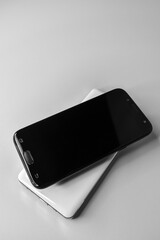 Smartphone during wireless charging from the charger