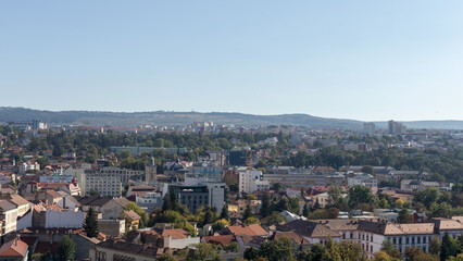 Fototapeta na wymiar Cluj urban skyline and details