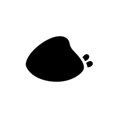 Japanese short-neck clam, black silhouette vector symbol design