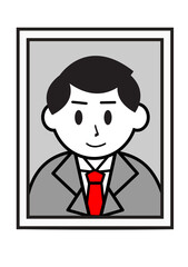 男性の証明写真