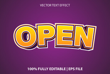 open text effect with purple and orange background for promotion.