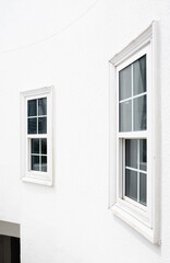 white window on a wall