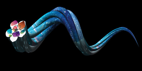 3d rendered illustration of dna molecule