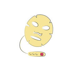 Led Face Mask Light Therapy. Beauty skin care equipment gadgets and devices. Sketch vector illustration. Techniques for youth and beauty
