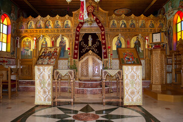 interior of church Agios Nikolaos, Karditsa,Thessaly, Greece