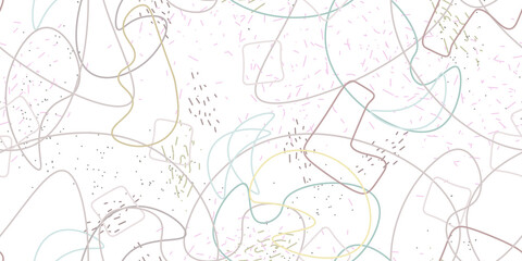 Chaotic Simple Seamless Pattern Textile One Line