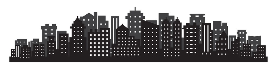 City building icon, Vector illustration