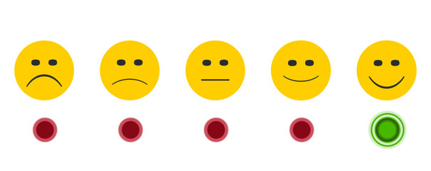 customer satisfaction concept. Customer service evaluation and satisfaction survey.
Online shopping voting and commenting concept.