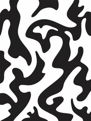 Abstract black and white background with cute oil painting texture pattern