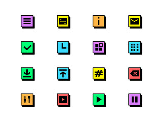 Neubrutalism Icons Set #2