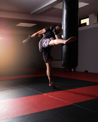 MMA Boxer training. gym training
