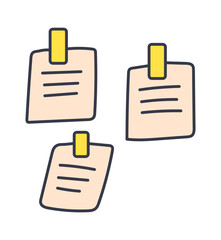 Sticky paper icon. Vector illustration