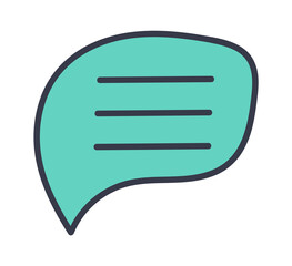 Comic speech bubble icon. Vector illustration