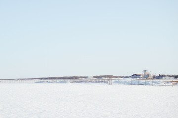 Obraz premium 雪の空港