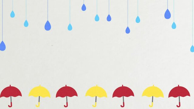 梅雨 雨 フラットアニメーション BG03_RY