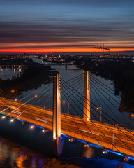 Most Milenijny we Wrocławiu, Polska, Poland
