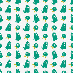 Fototapeta premium Abstract summer seamless pattern. Simple butterfly shape