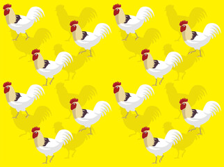 Golden Comet Rooster Chicken Animation Seamless Wallpaper Background
