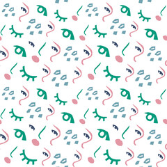 Decorative seamless pattern. Simple abstract shape