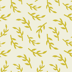 Obraz premium Abstract botanical seamless pattern. Simple nature shape