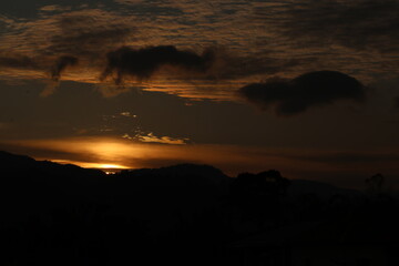 sunset in the mountains