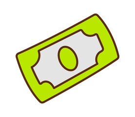 Fototapeta premium Banknote money icon. Vector illustration
