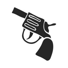 Hand drawn icon Revolver gun