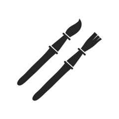 Hand drawn icon Paint brushes