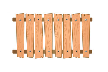 Wooden fence vector illustration in isolated background