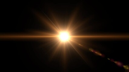 sun light lens flares art animation background
