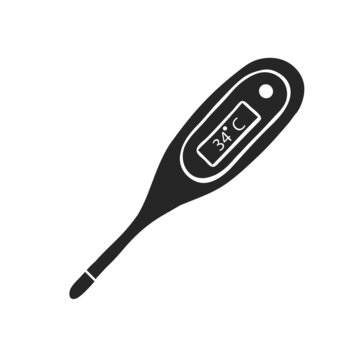 Hand Drawn Icon Digital Thermometer