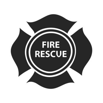 Hand drawn icon Firefighter emblem