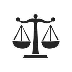 Hand drawn icon Justice scale