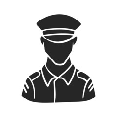 Hand drawn icon Man in uniform icon vector illustration