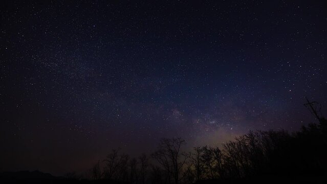 Timelapse of Milkyway goes from the East sky to the West. You can see the beautiful night stars running and falling.