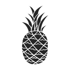 Hand drawn icon pineapple vector illustration