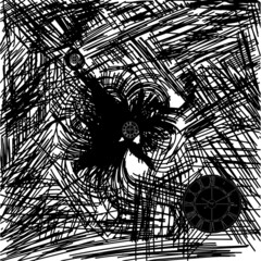 Clock, time. Abstract background. Avant-garde art. Modern. Contemporary trendy vector illustration