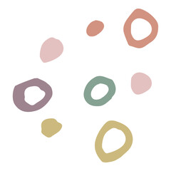 Handdrawn circles group. Vector design element.