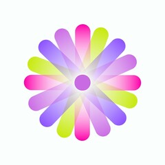 Colorful transparation flower modern