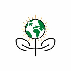 Logo design go green and healthy