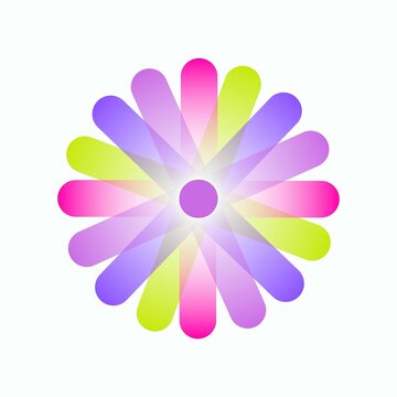 Colorful transparation flower modern
