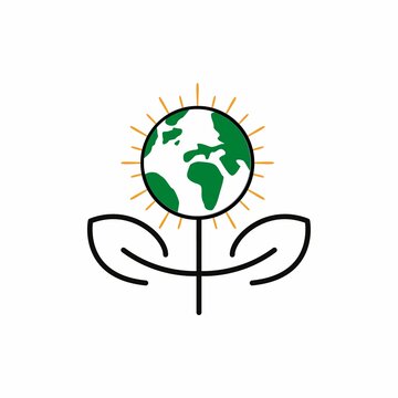 Logo design go green and healthy
