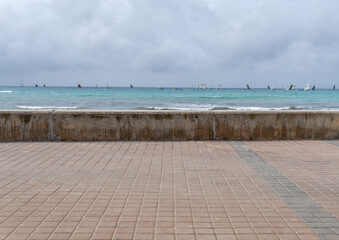 Promenade of the beach of Palma de Mallorca