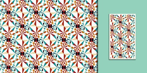 visual illusion triangle pattern background vector with multi-color