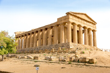 The Temple of Concordia is an ancient Greek temple in the Valle dei Templi in Agrigento, Sicily, Italy.