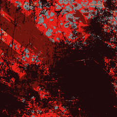 Red grunge background. Vector scratched texture